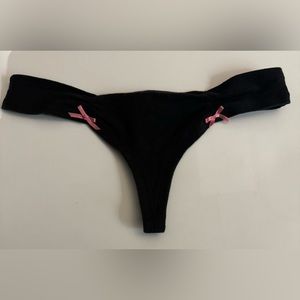 Pink Victoria’s Secret black thong